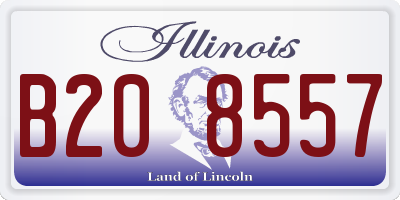 IL license plate B208557