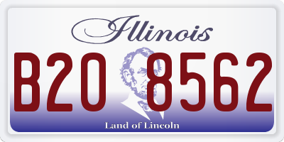 IL license plate B208562