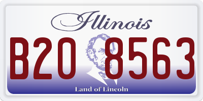 IL license plate B208563