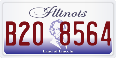 IL license plate B208564