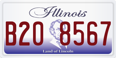 IL license plate B208567