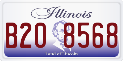 IL license plate B208568