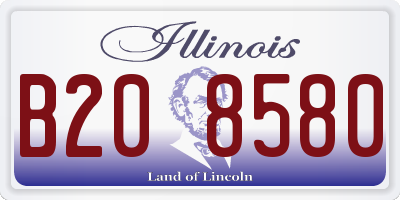 IL license plate B208580