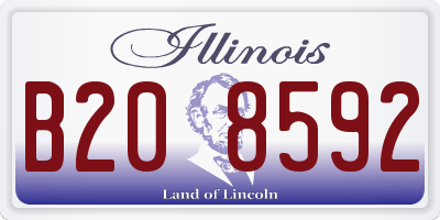 IL license plate B208592