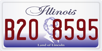IL license plate B208595