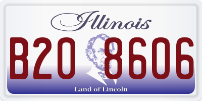 IL license plate B208606