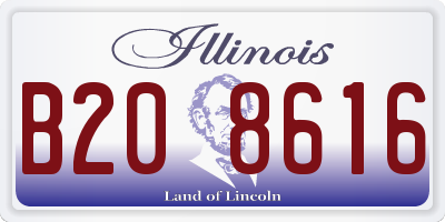 IL license plate B208616