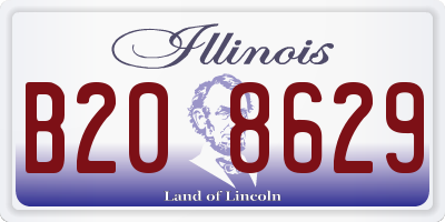 IL license plate B208629