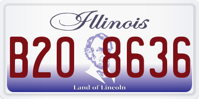 IL license plate B208636