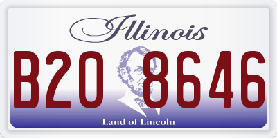 IL license plate B208646