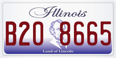 IL license plate B208665