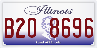 IL license plate B208696