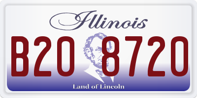 IL license plate B208720