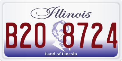 IL license plate B208724