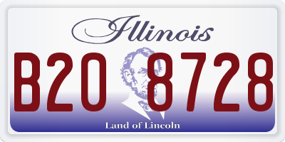 IL license plate B208728