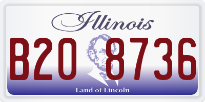 IL license plate B208736