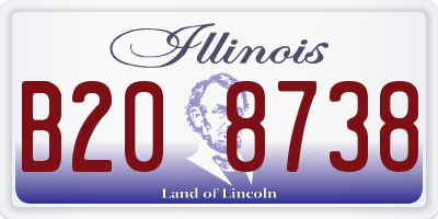 IL license plate B208738