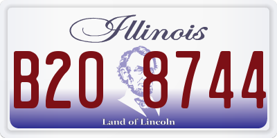 IL license plate B208744