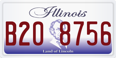IL license plate B208756