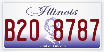 IL license plate B208787