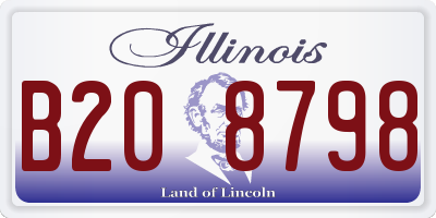 IL license plate B208798