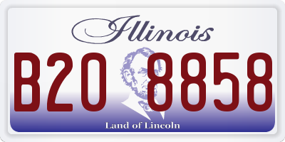 IL license plate B208858