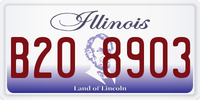 IL license plate B208903