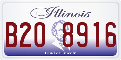 IL license plate B208916