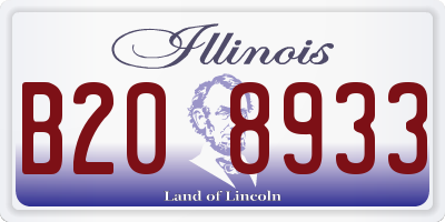IL license plate B208933
