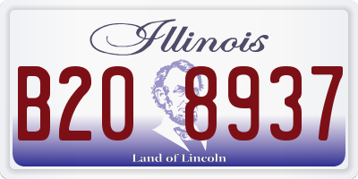 IL license plate B208937