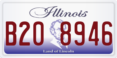 IL license plate B208946