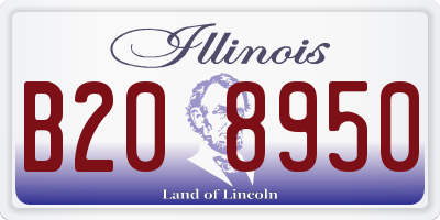 IL license plate B208950