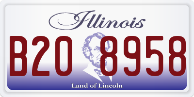 IL license plate B208958