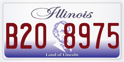 IL license plate B208975