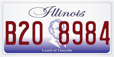 IL license plate B208984