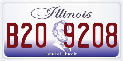 IL license plate B209208