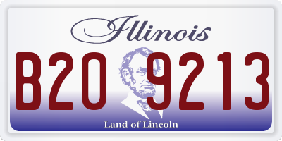 IL license plate B209213