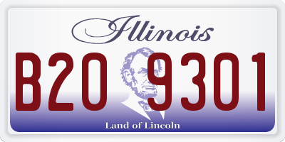 IL license plate B209301