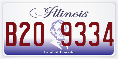IL license plate B209334