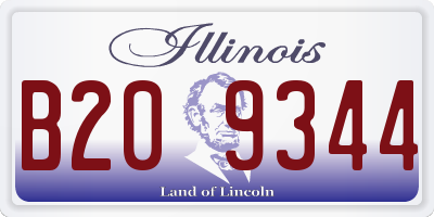 IL license plate B209344