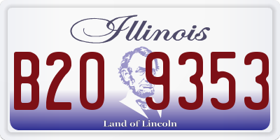 IL license plate B209353