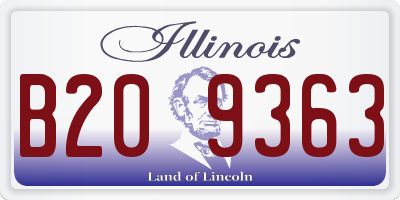 IL license plate B209363