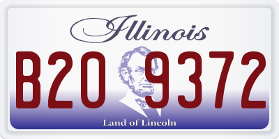 IL license plate B209372
