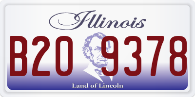 IL license plate B209378