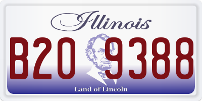IL license plate B209388