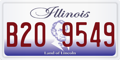 IL license plate B209549