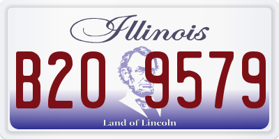 IL license plate B209579