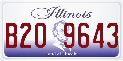 IL license plate B209643