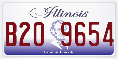 IL license plate B209654