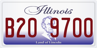 IL license plate B209700